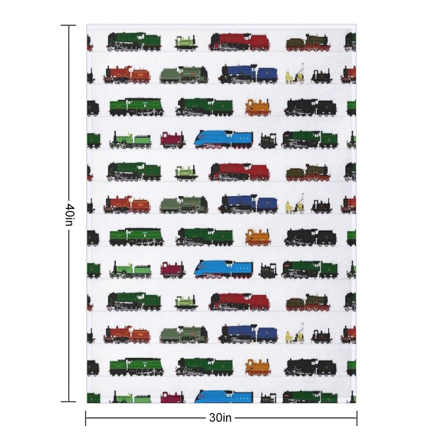 Iconic British Steam Trains Throw Blanket