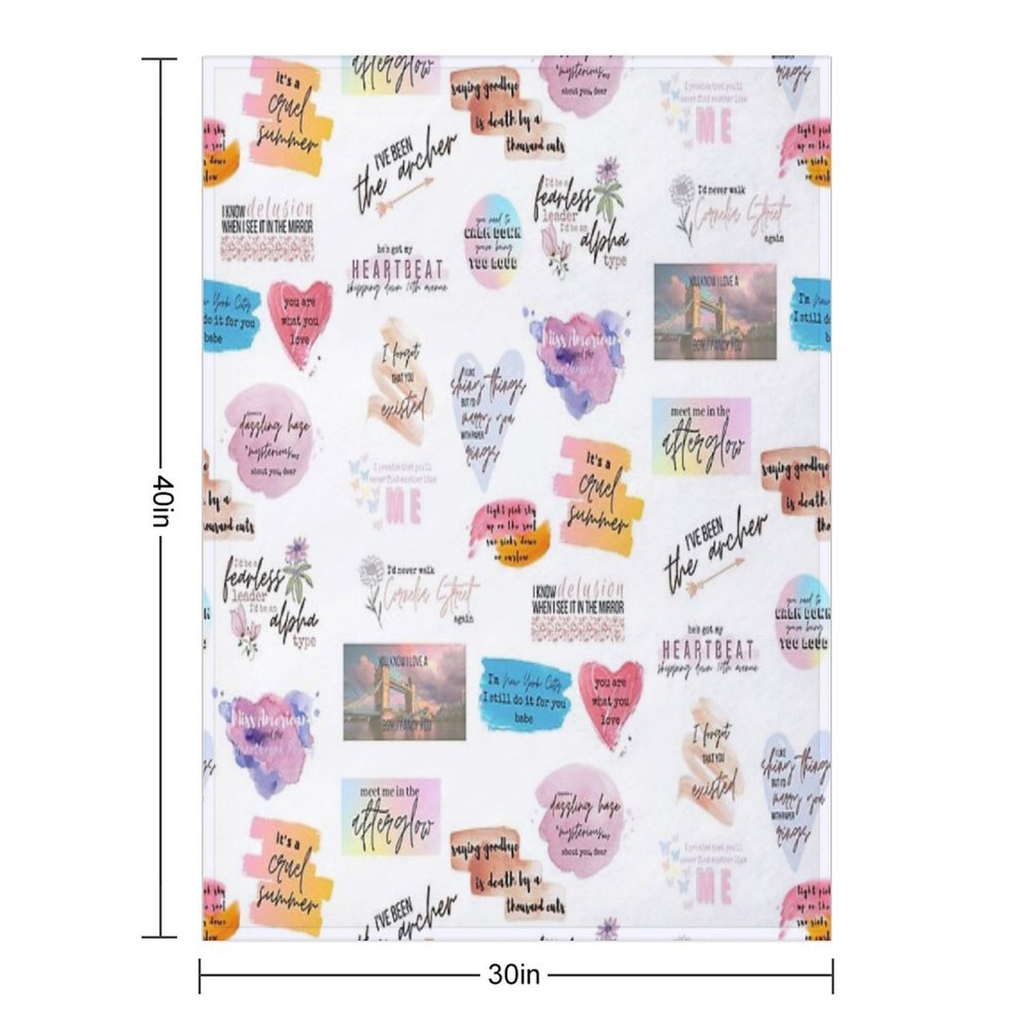 Lover Collage Throw Blanket