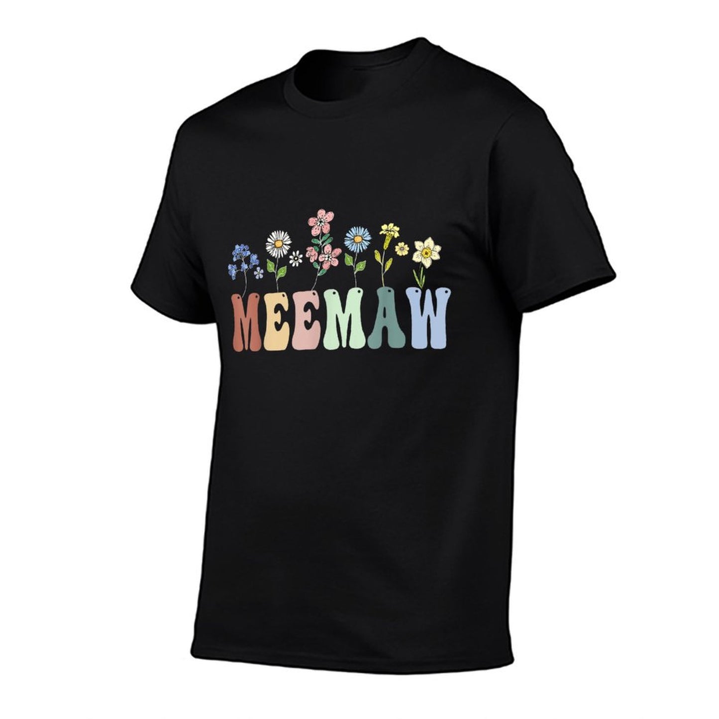 Meemaw Gifts Women Wildflower Floral Design Meemaw T-Shirt