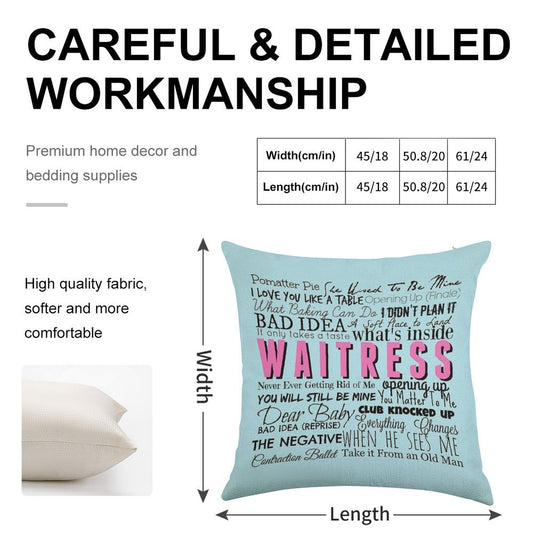 Waitress Original Cast Recording Linen Throw Pillow Cover