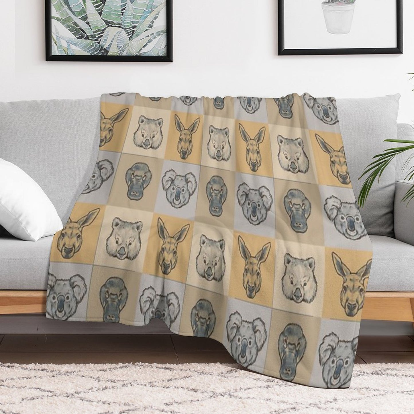 Australian Animals Throw Blanket