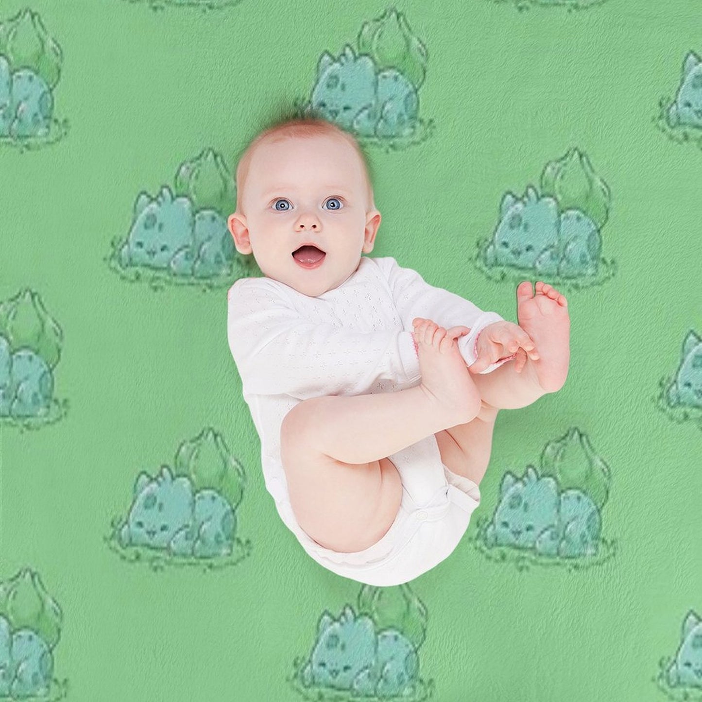 Poke Starters Kanto Bulba Throw Blanket