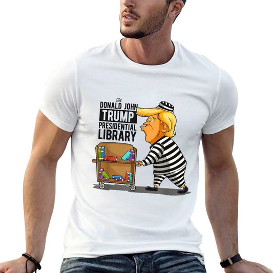 Anti-Trump Library Funny Grey Classic Fit, Crew Neck, - Impeach Trump Apparel Classic T-Shirt