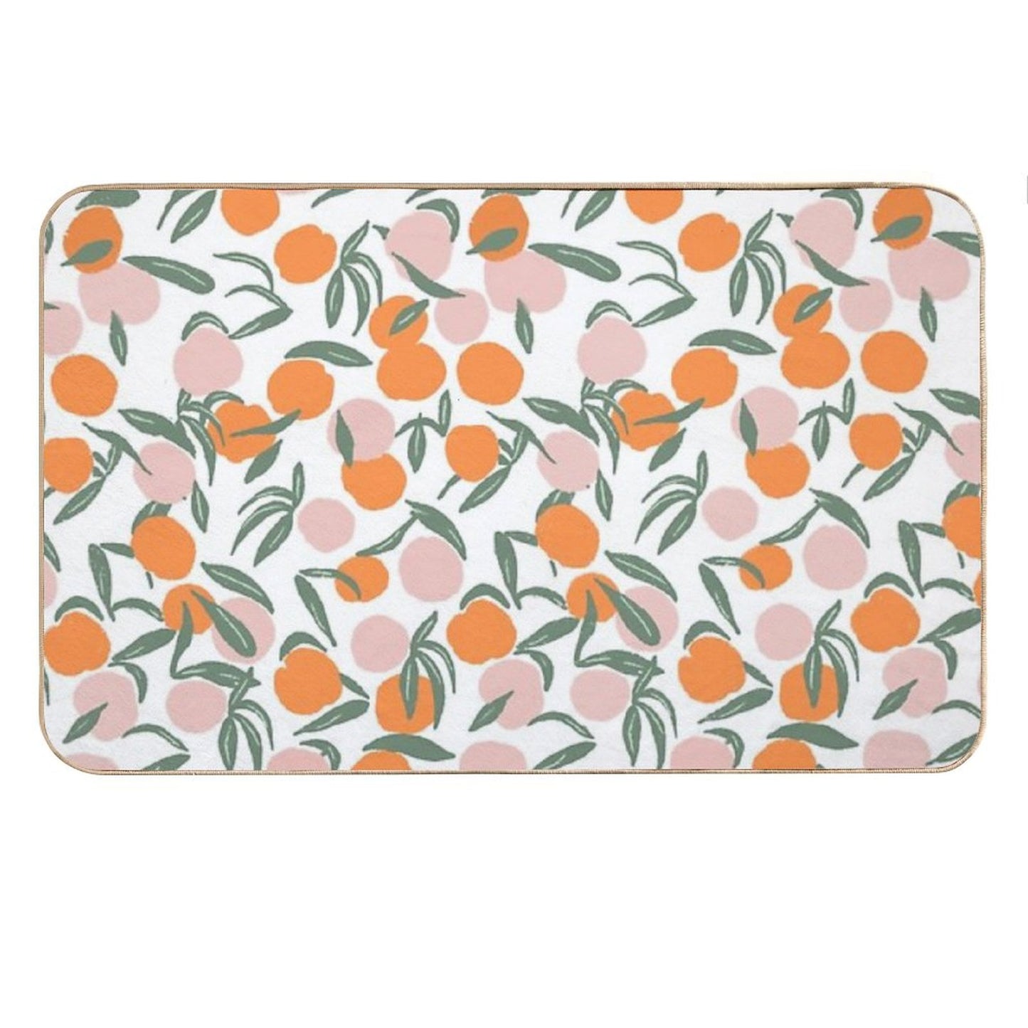 Peach Pattern Bath Mat
