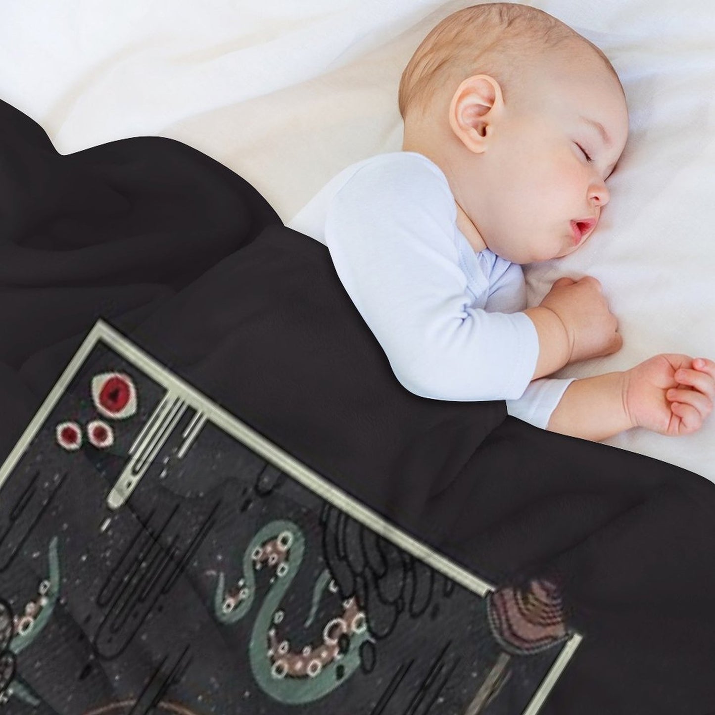 Cosmic Black Throw Blanket