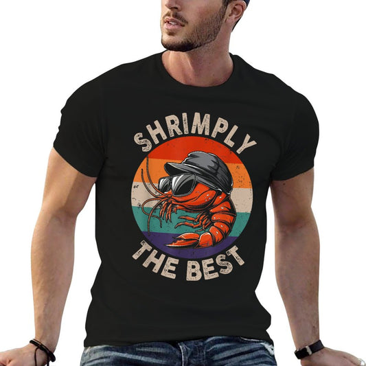 Shrimply The Best Funny Shrimp Catcher Shrimping Season T-Shirt