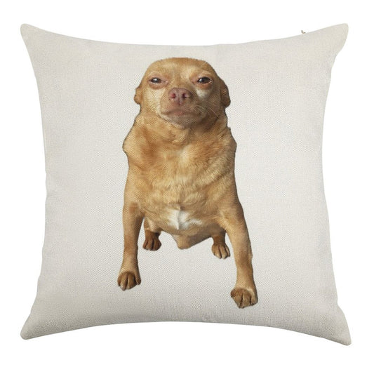 Mighty Mouse Linen Throw Pillow Cover