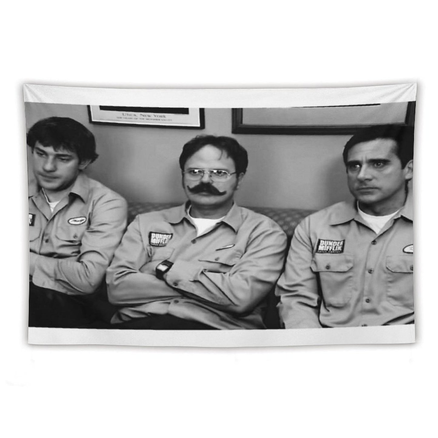 Jim, Dwight And Michael at Utica Tapestry