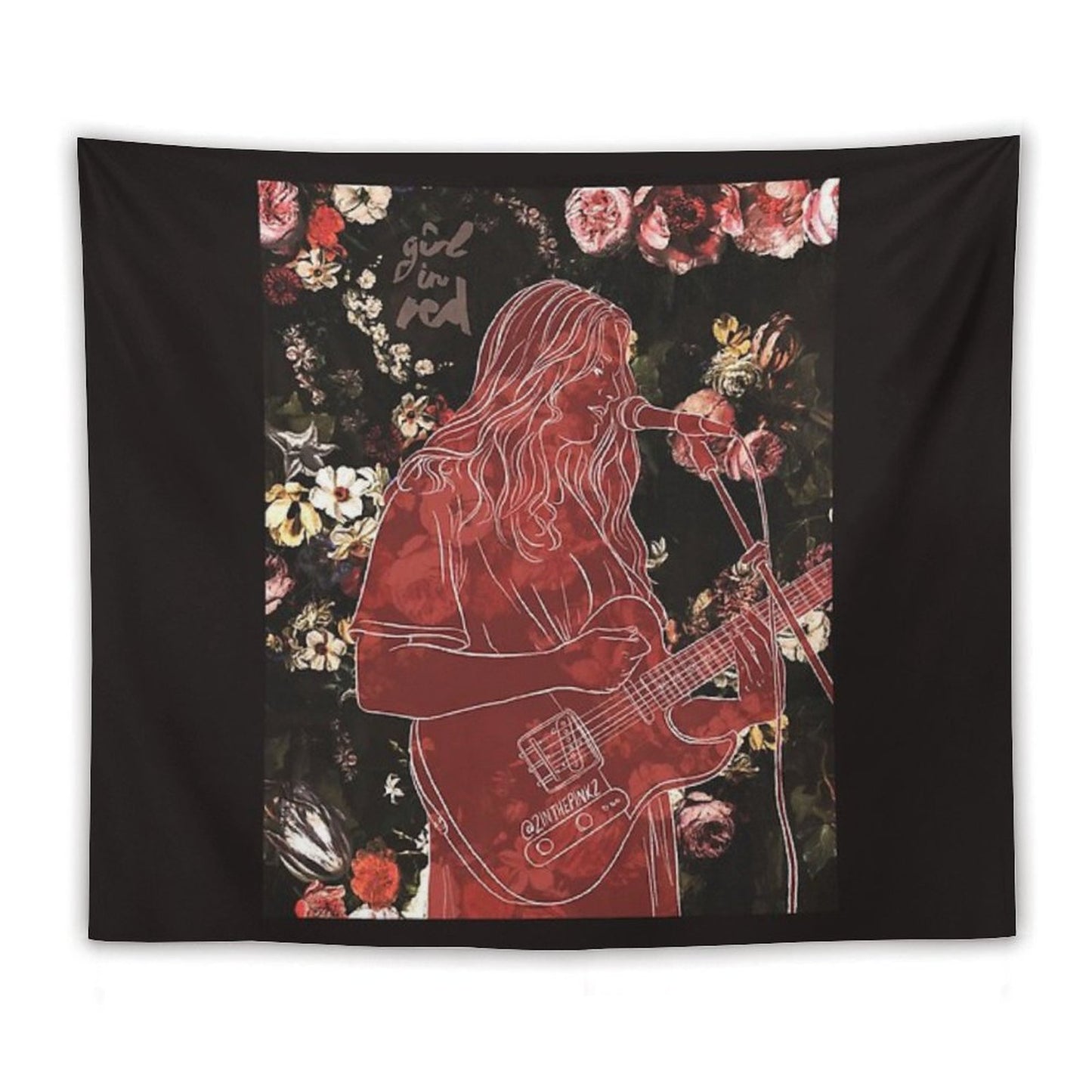 Girl in Red Tapestry