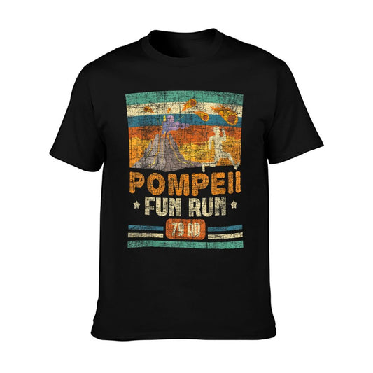 Funny Volcano Shirts Pompeii Fun Run - Geography Volcanologist Volcanology, Black T-Shirt