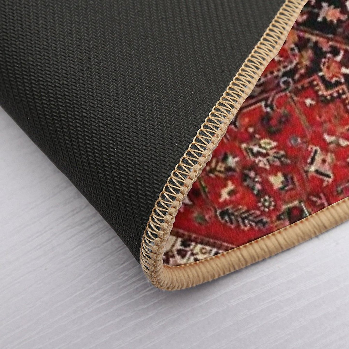 Heriz Antique Vintage Boho Persian Carpet Print Bath Mat