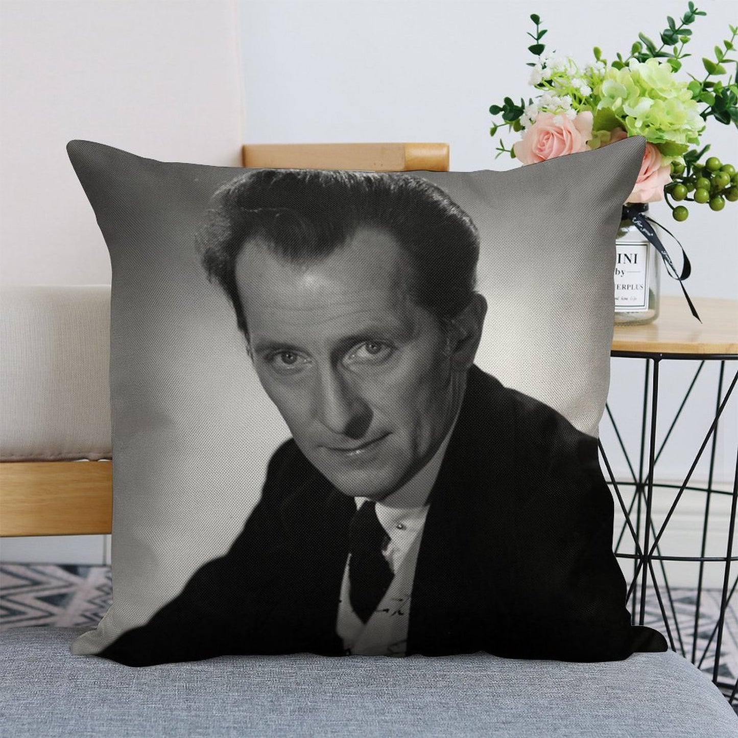 The  Peter Cushing Cushion Linen Throw Pillow Cover