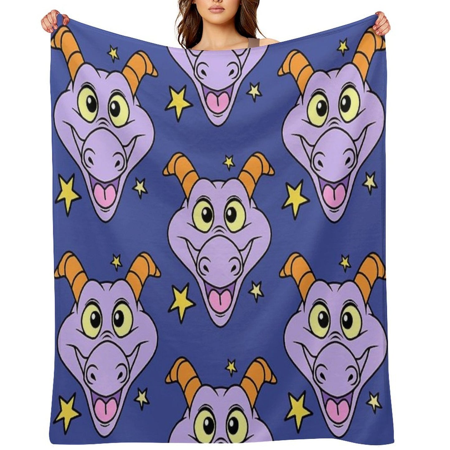Figment with Stars Throw Blanket