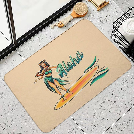 Aloha Hula Girl Bath Mat