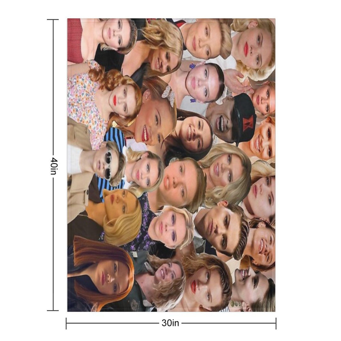 Scarlett Johansson Photo Collage Throw Blanket