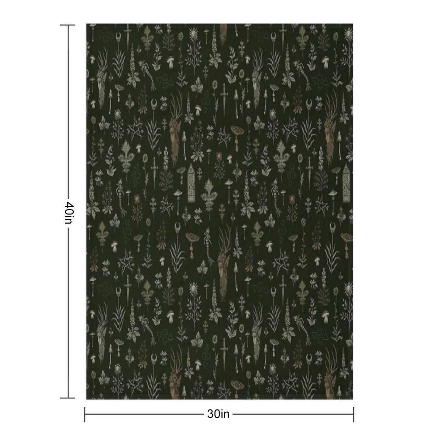 Forest And Field Guardian Throw Blanket