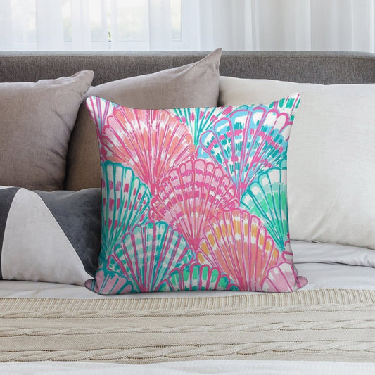 Colorfull Shell Soft Warmth Comfort Throw Pillow