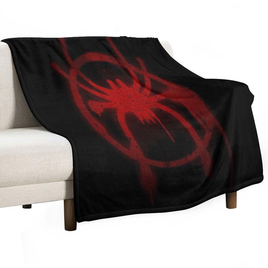 Miles Morales Spider Symbol Throw Blanket