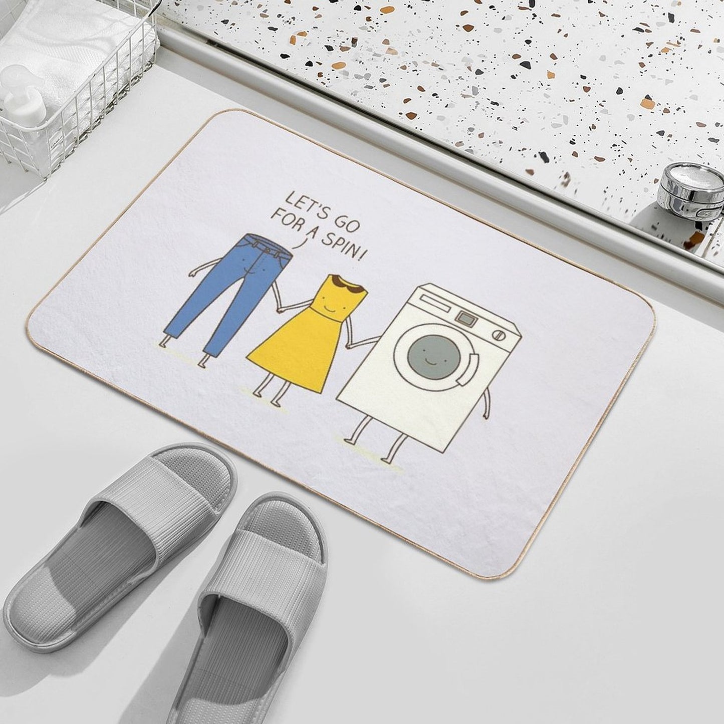 Let's Go for A Spin! Bath Mat