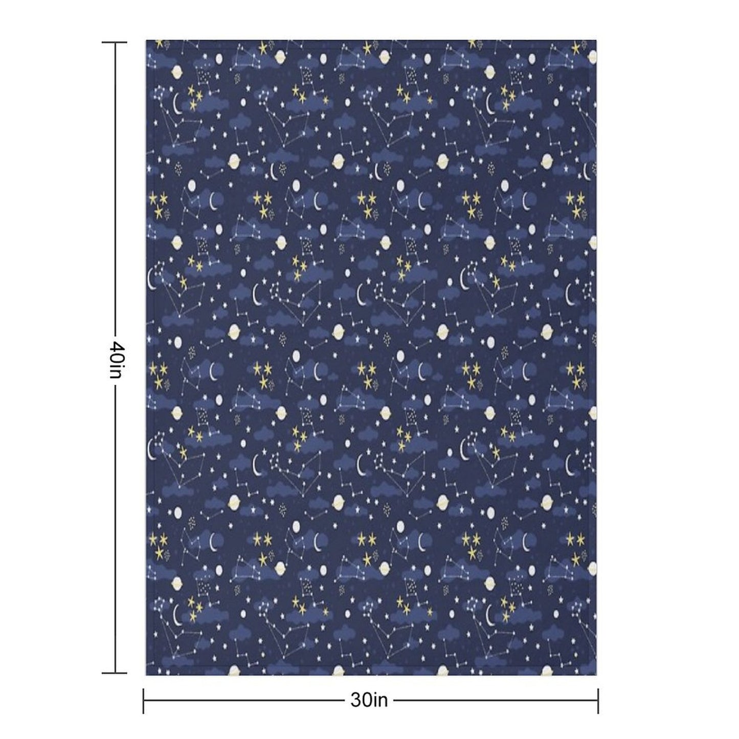 Galaxy - Cosmos, Moon And Stars. Astronomy Pattern. Cute Cartoon Universe Design. Throw Blanket