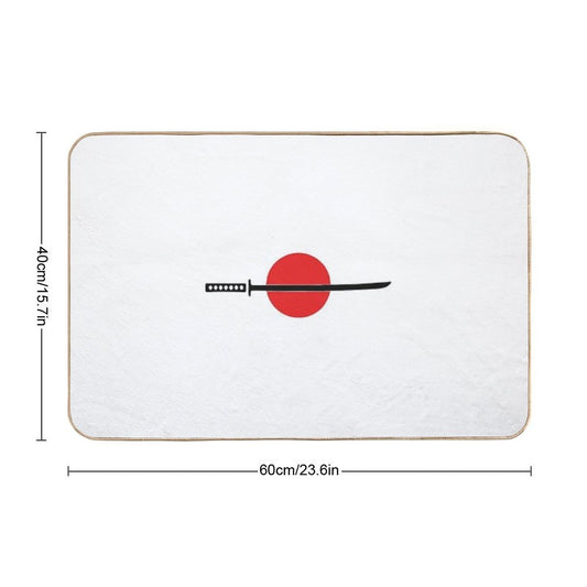 Simple Katana Slip-Resistant Bath Mat