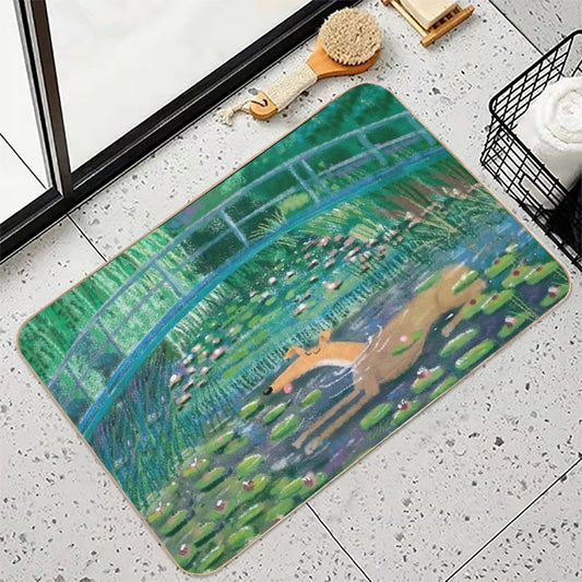 Greympressionism Bath Mat