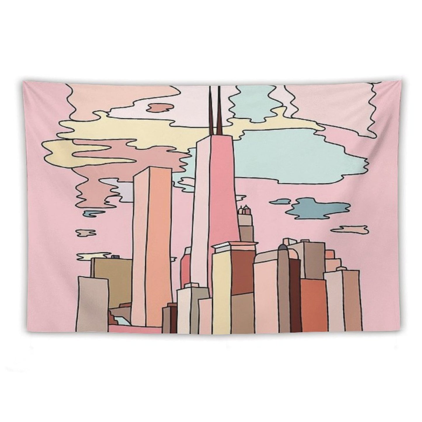 Chicago Sunset by Sasa Elebea Tapestry