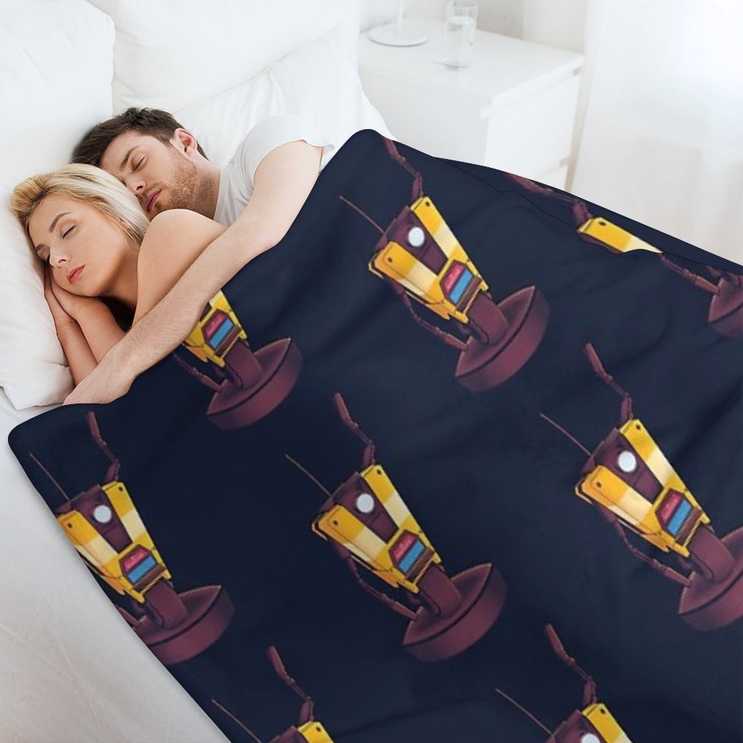 Waving Claptrap! Throw Blanket