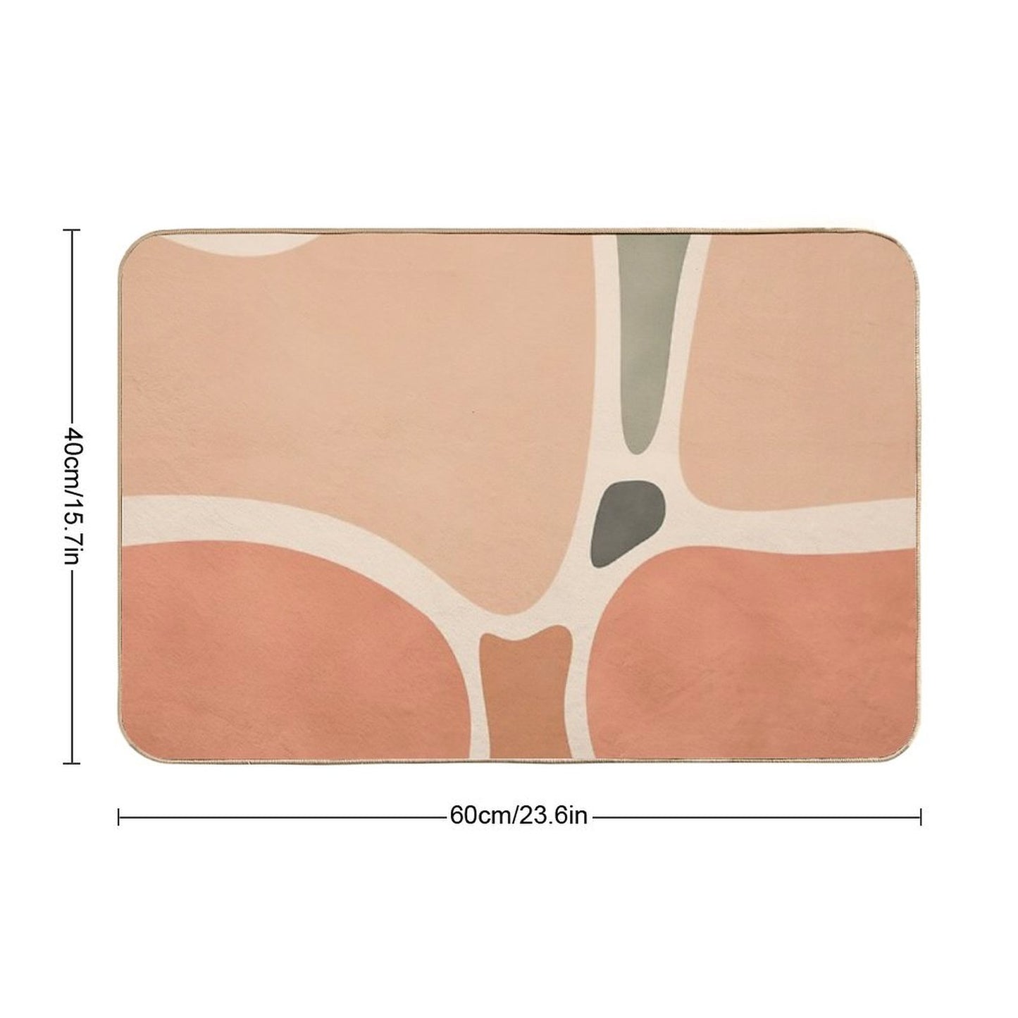 Terracotta Shapes Bath Mat