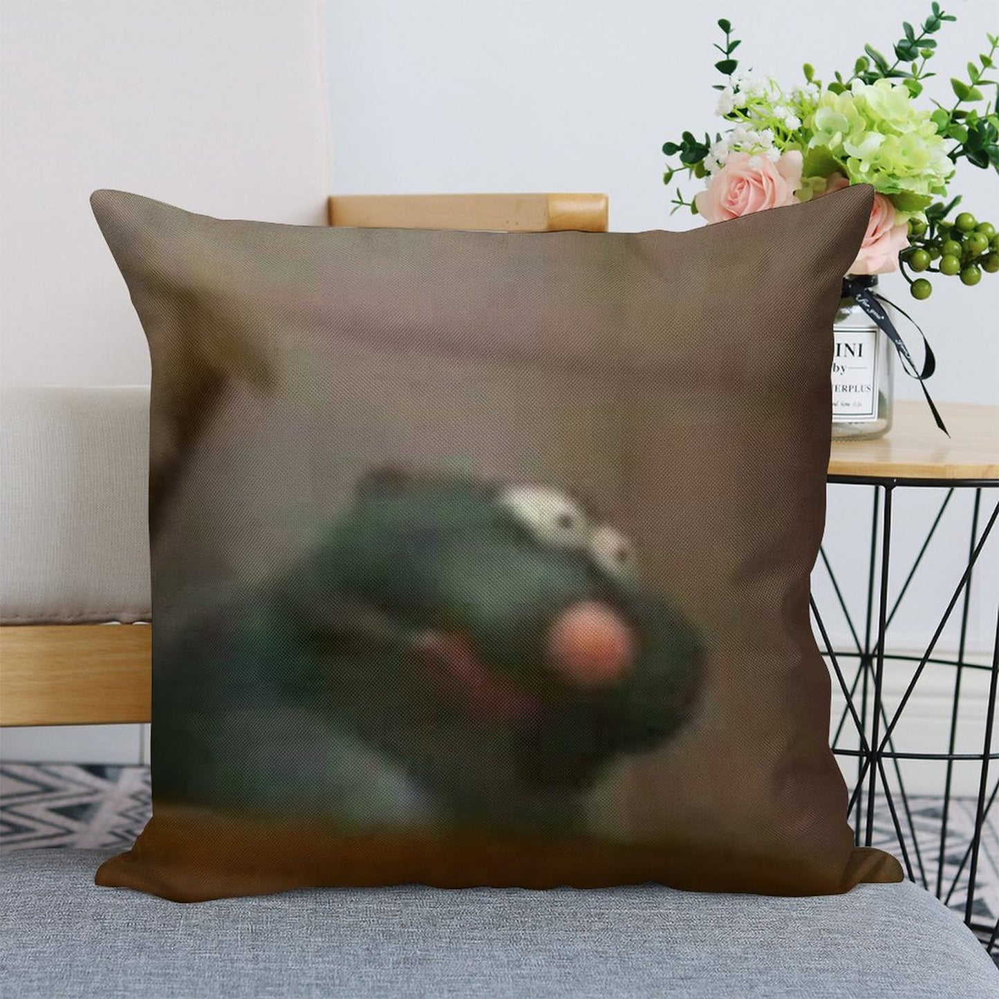 Remy Ratatouille Meme Linen Throw Pillow Cover