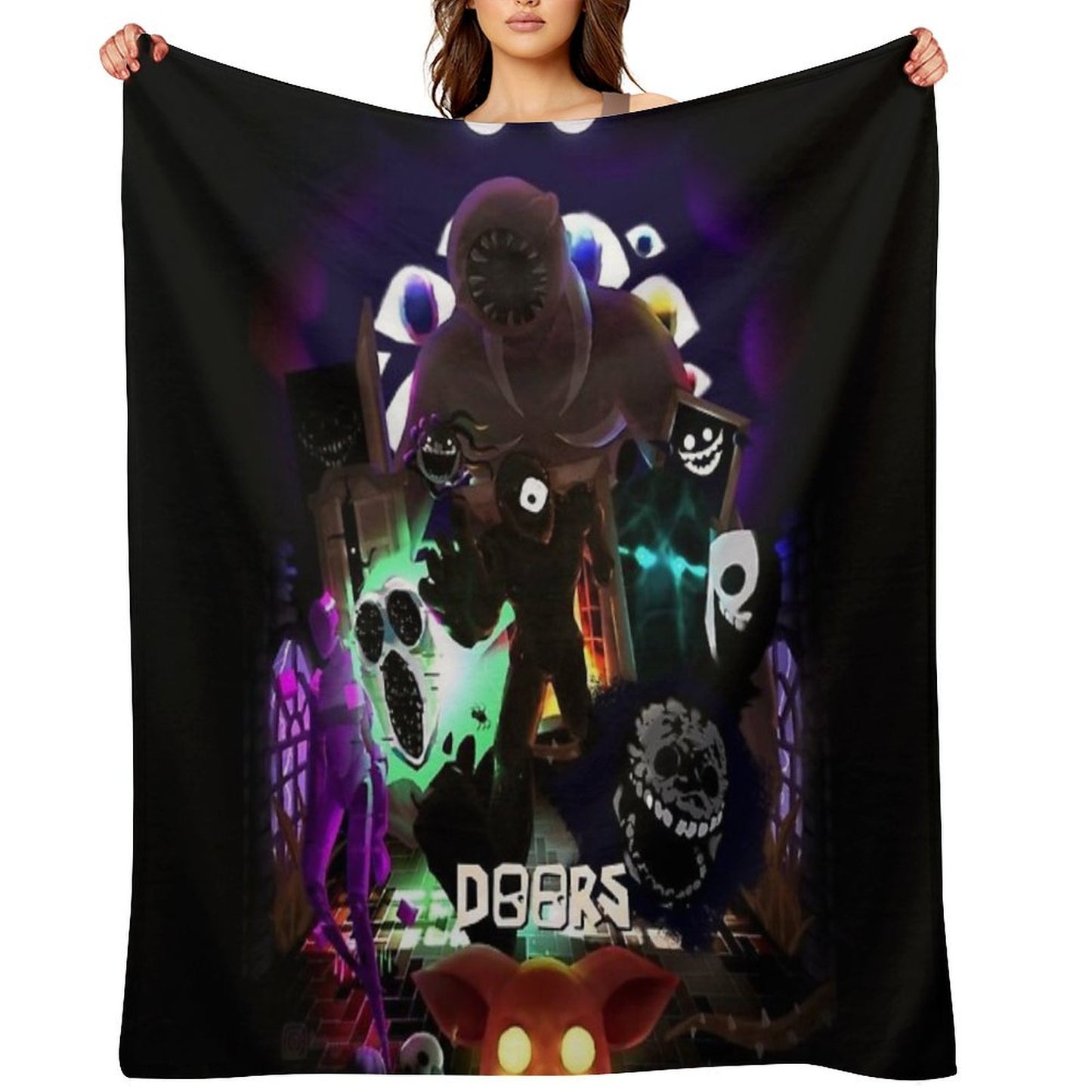 Roblox Doors Team Throw Blanket