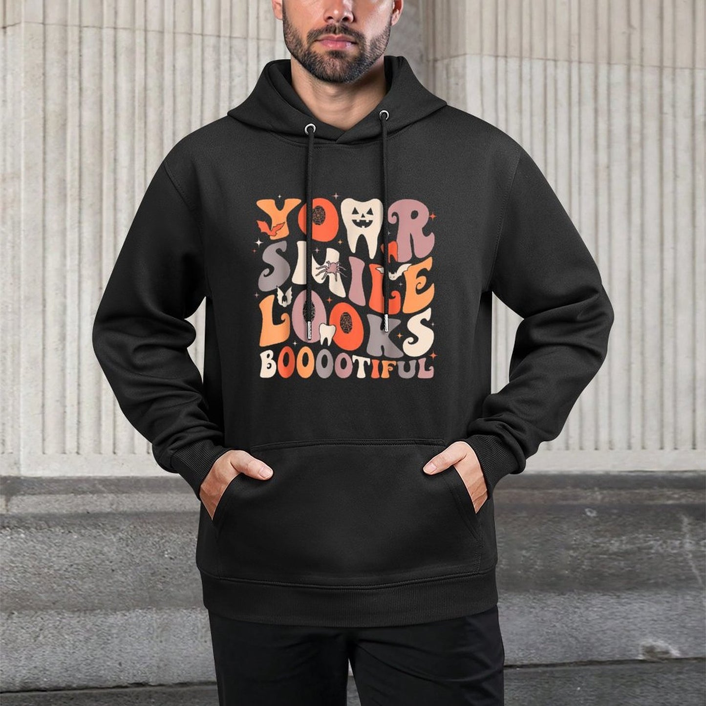 Your Smile Look Bootifulth Dentist Halloween Durable Construction Hoodie