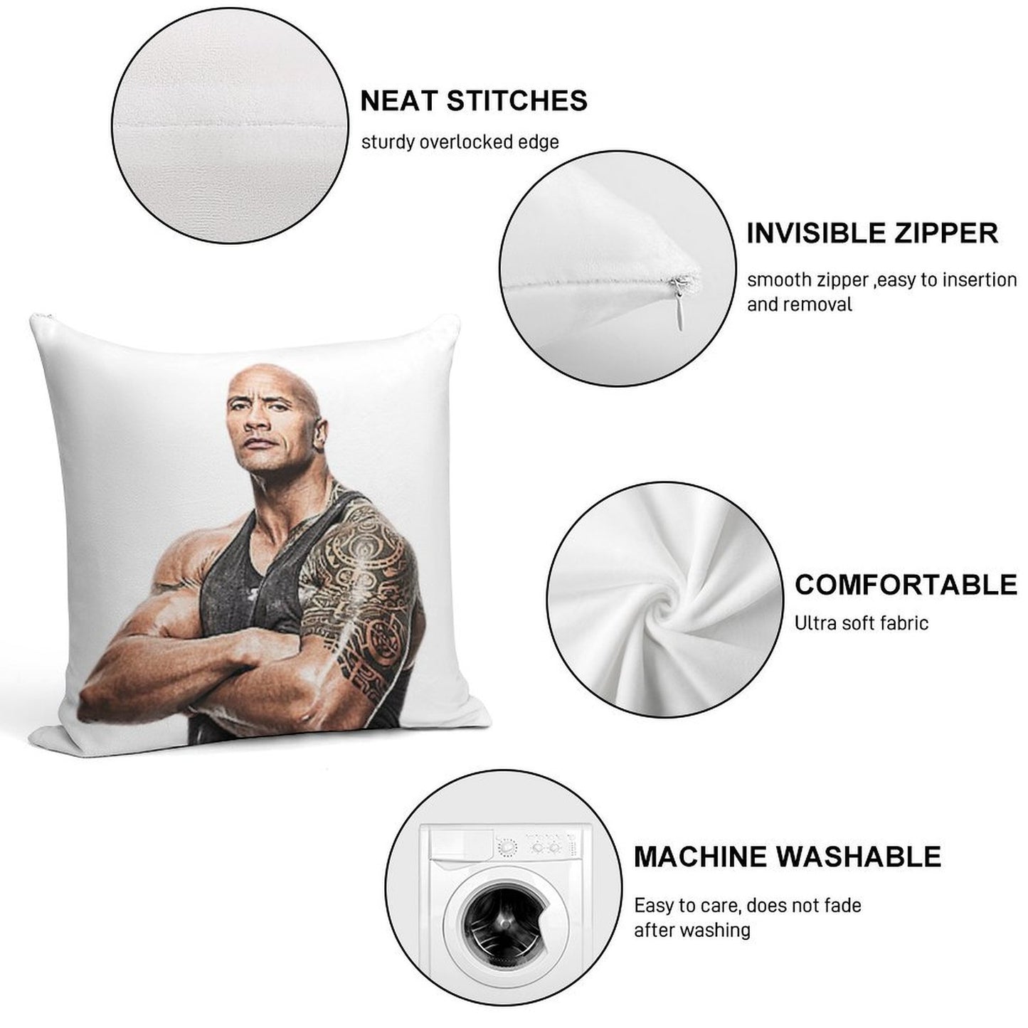 CAN YOU SMELL WHAT THE ROCK IS COOKING Soft Durable Construction Throw Pillow