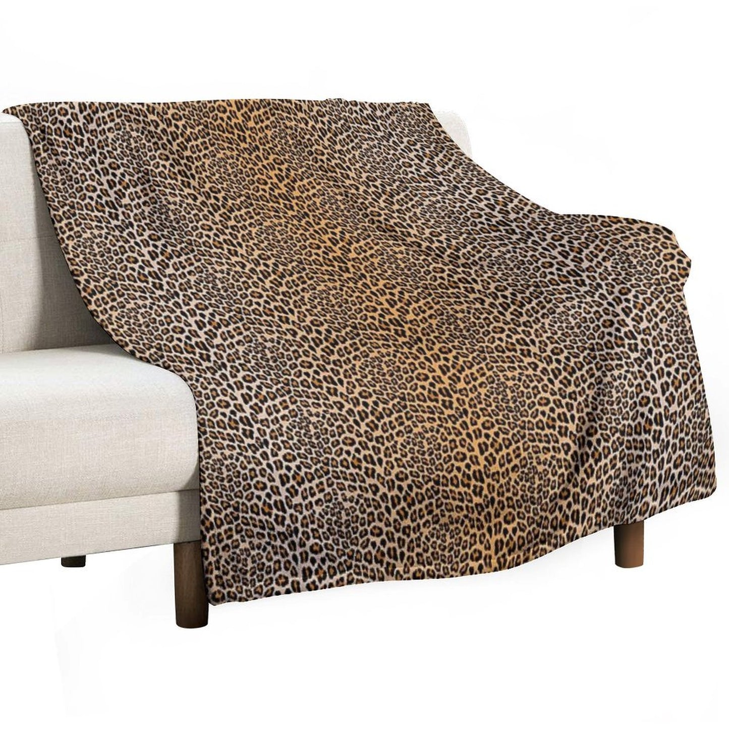 Trendy Leopard Print Aesthetic – Wild Animal Pattern Design Throw Blanket