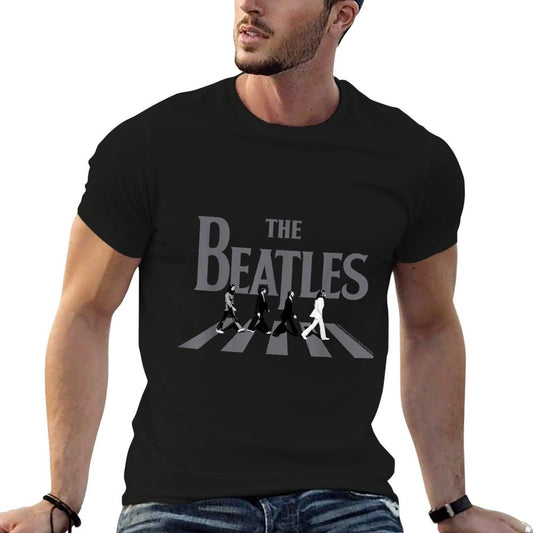 The Beatles - Abbey Road Greyscale Album Cover Comfortable T-Shirt