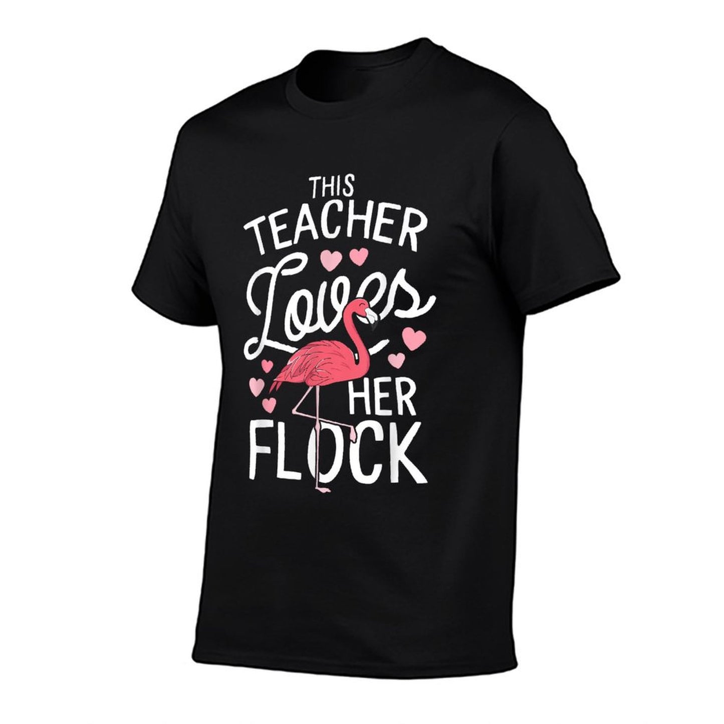 This Teacher Loves Her Flock Flamingo Teacher Class Gift T-Shirt