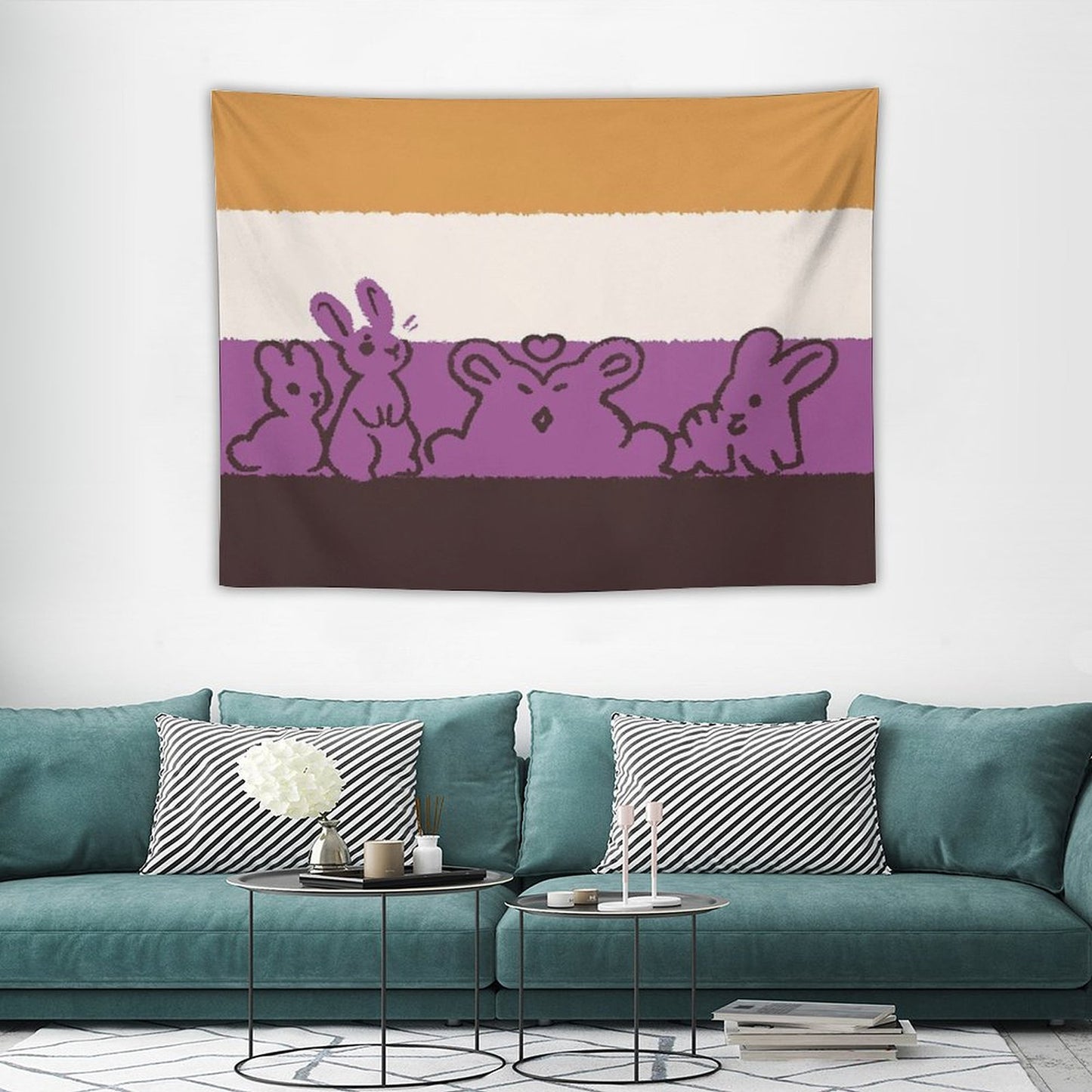 NB Flag Bunnies Tapestry