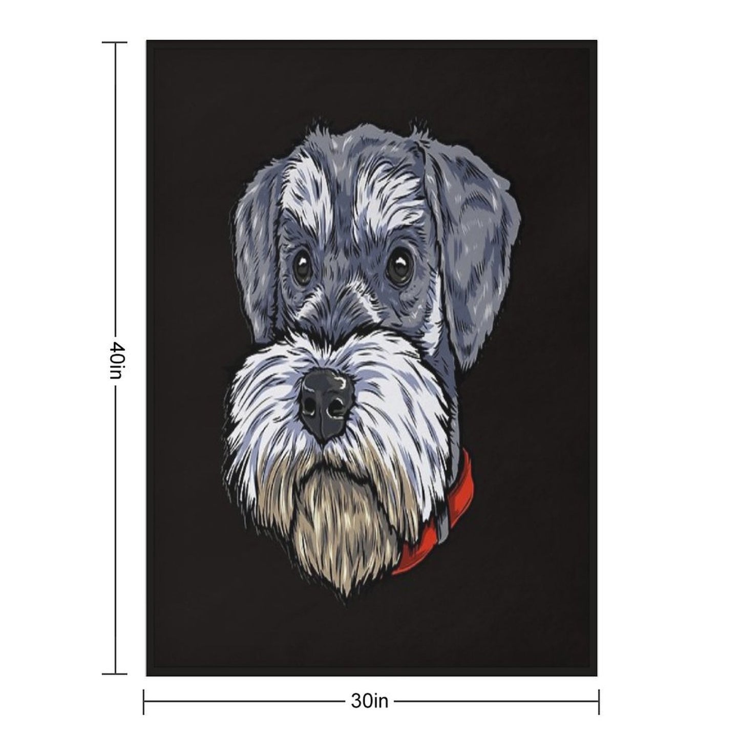 Miniature Schnauzer Throw Blanket