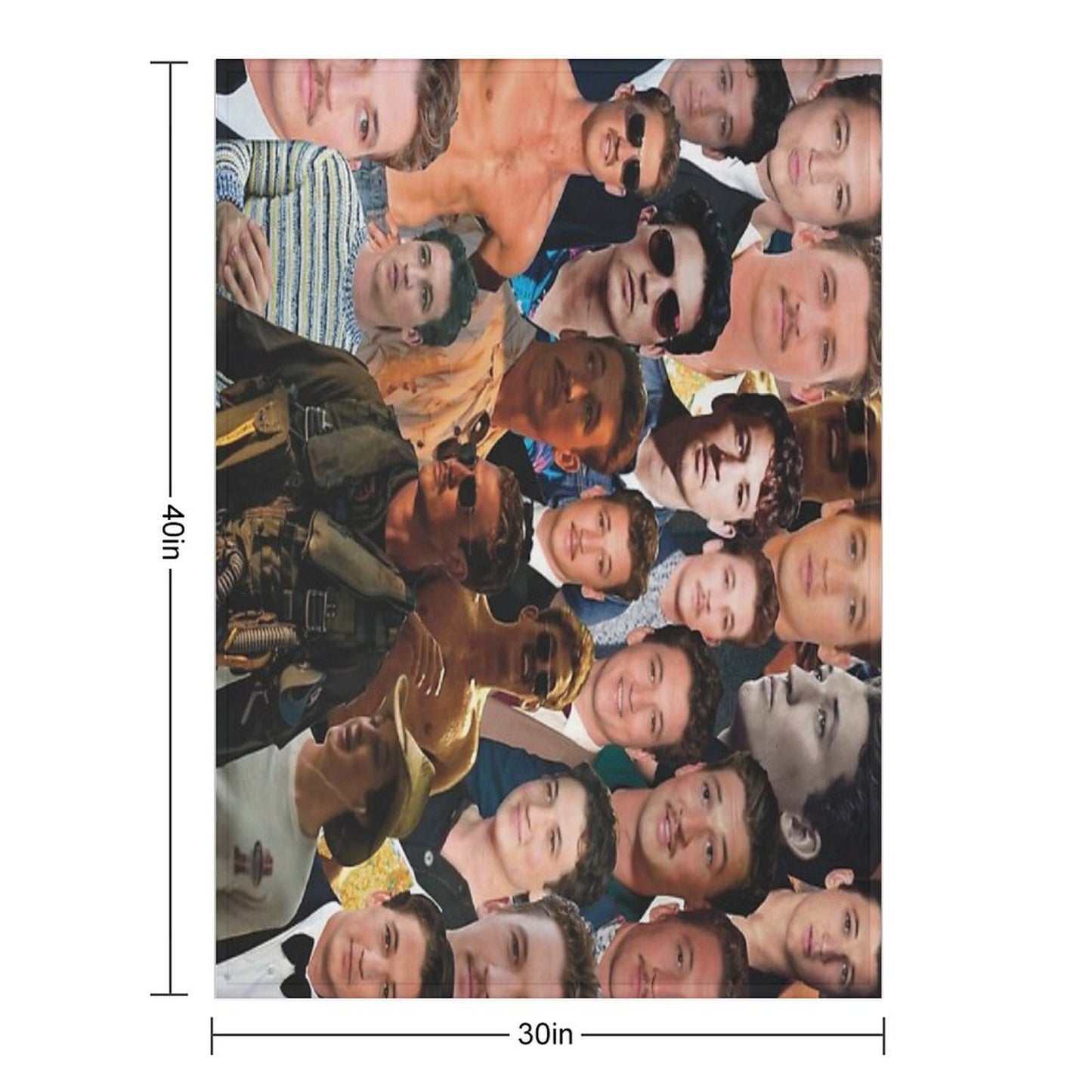 Miles Teller Photo Collage Throw Blanket