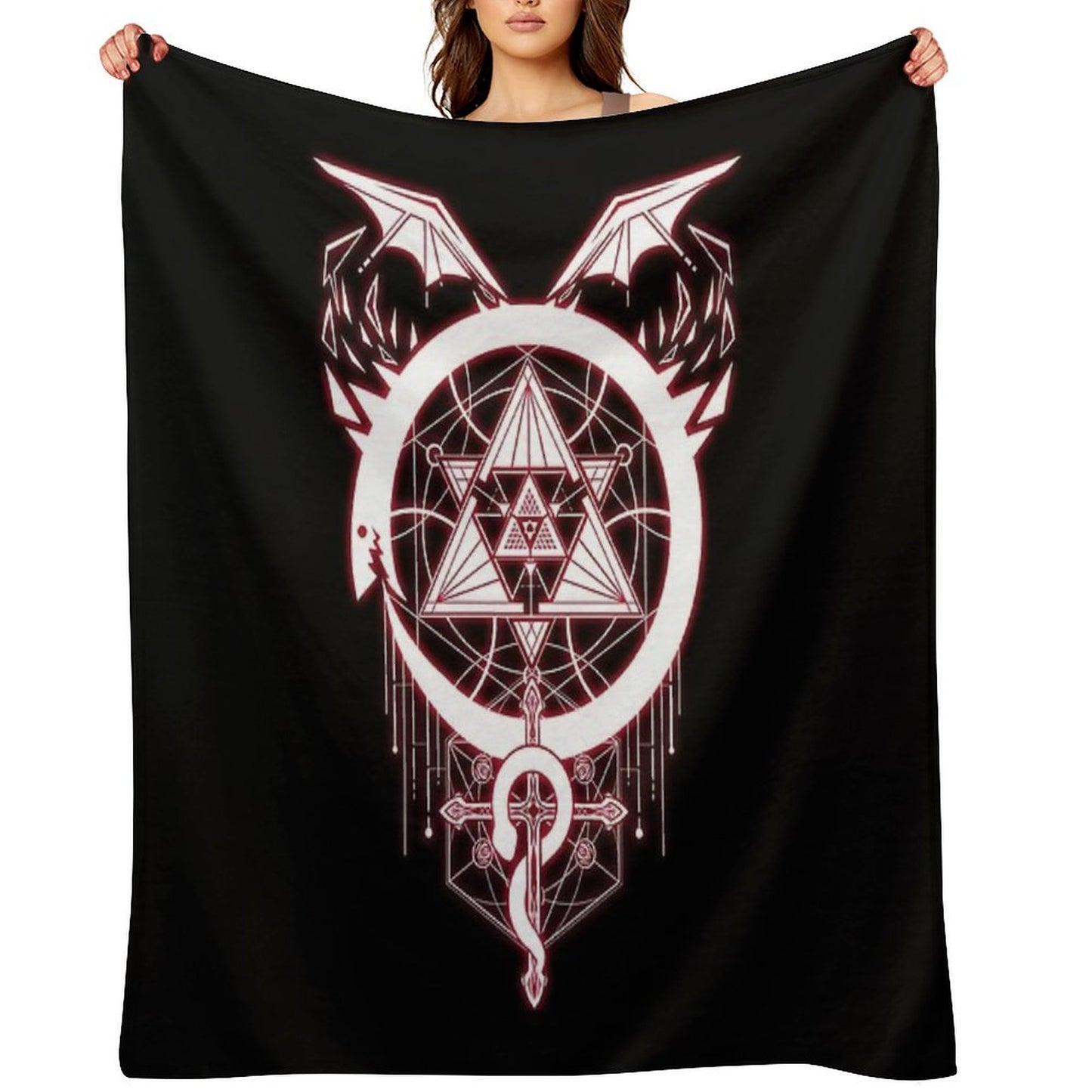 Glowing Snakes of Alchemy Throw Blanket
