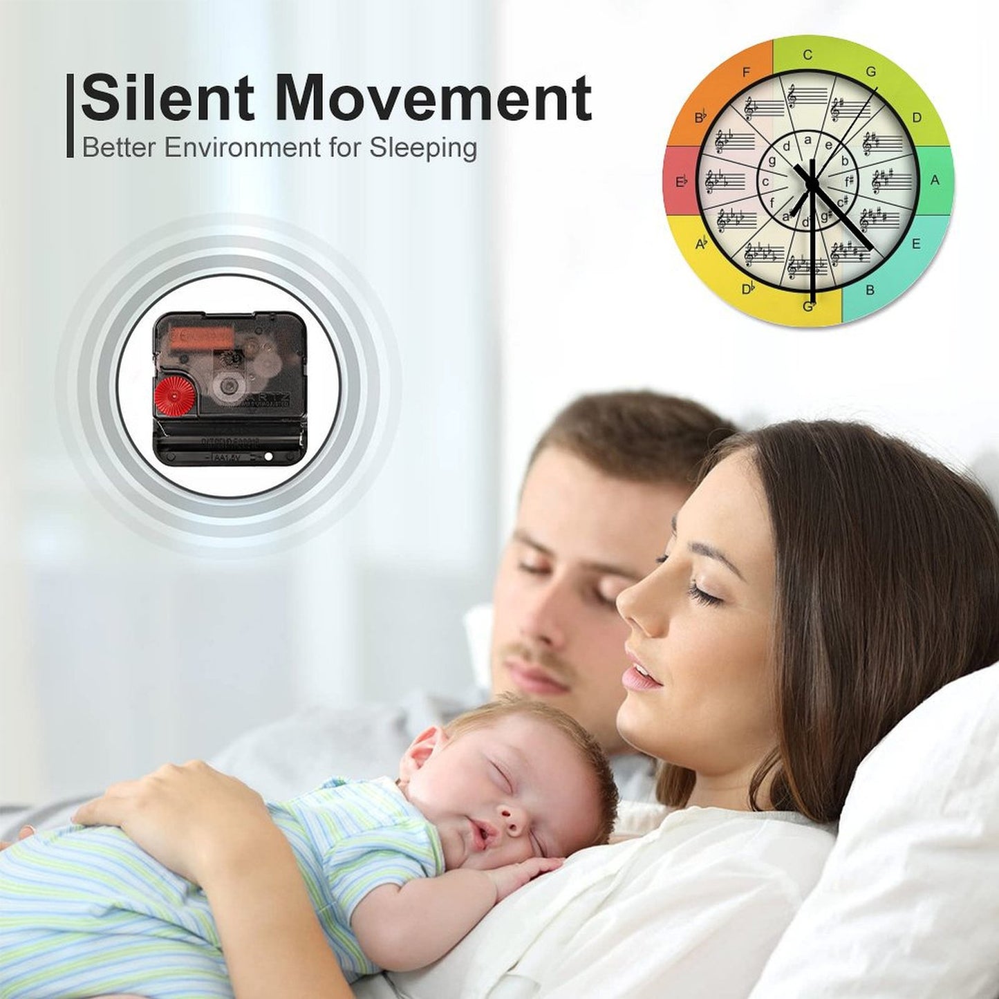 Circle of Fifths for Colorful Music Wall Clock