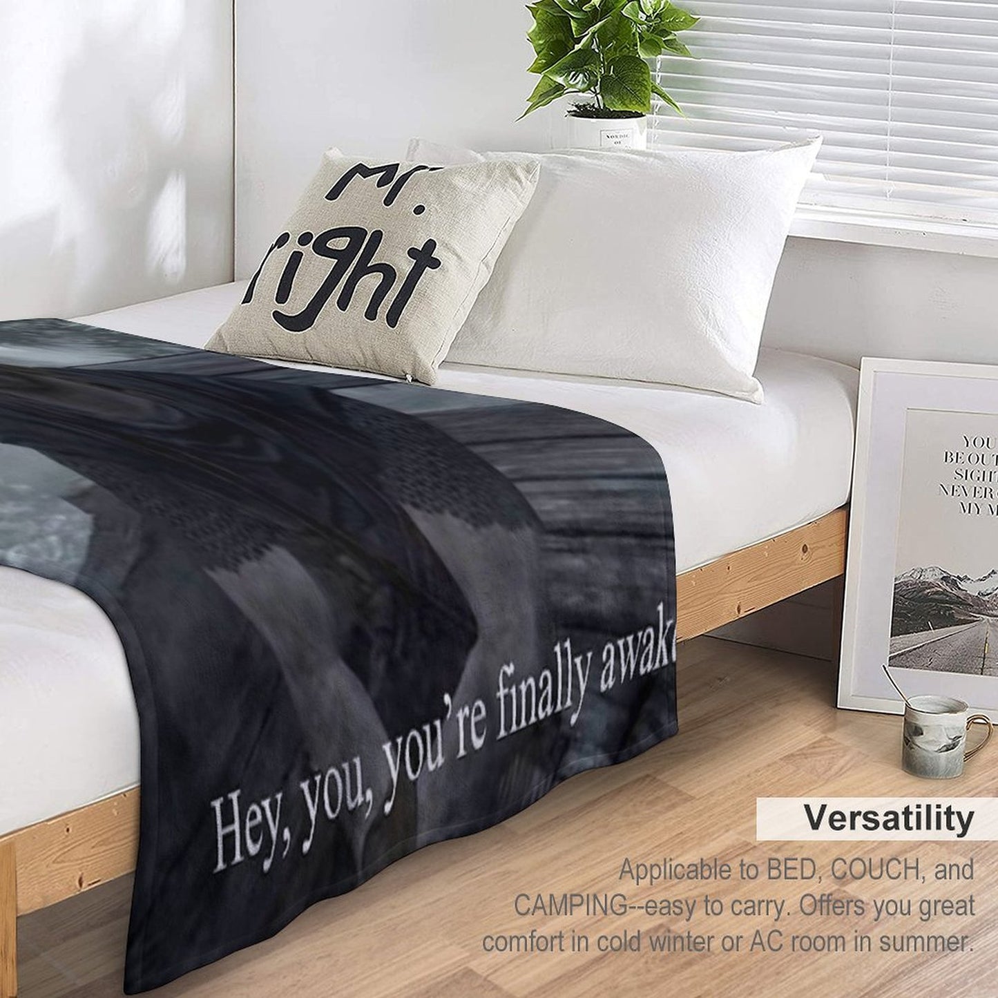 Hey You’re Finally Awake Throw Blanket