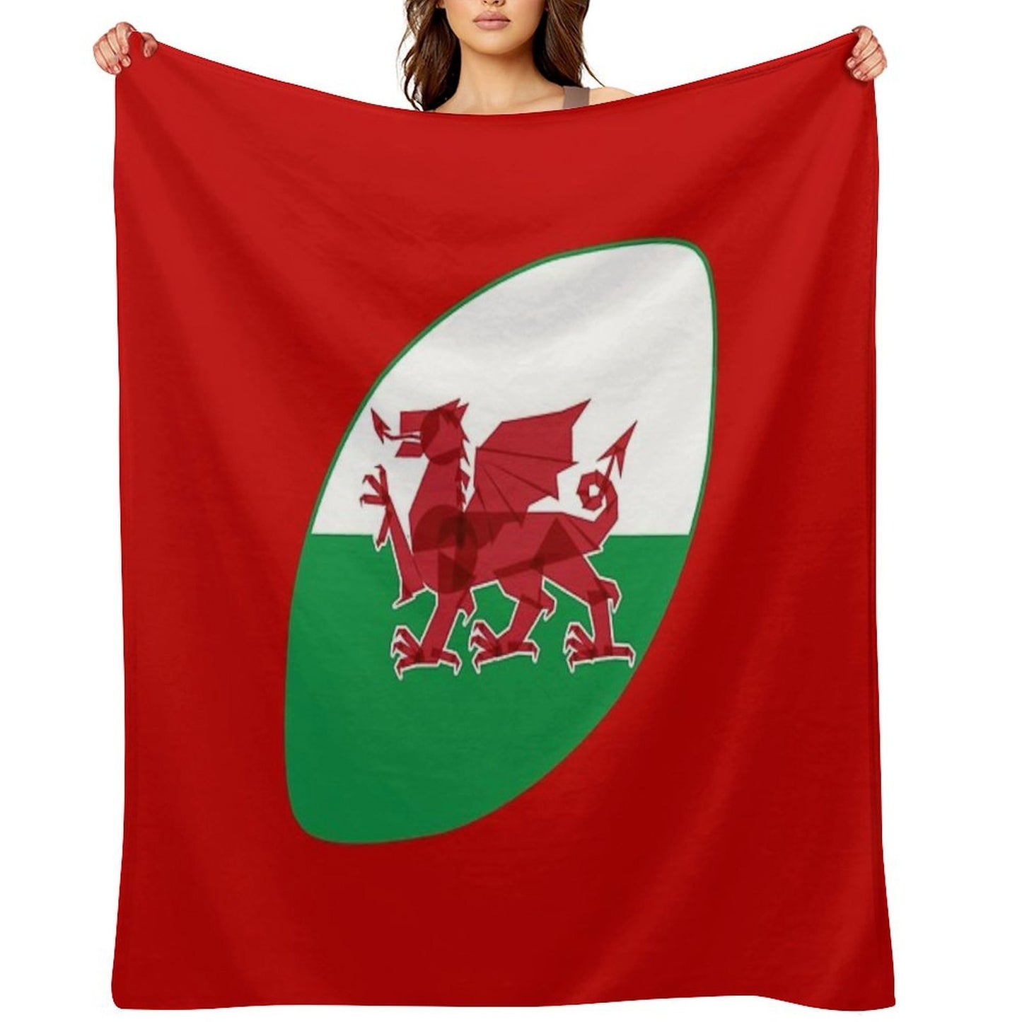 Rugby Wales Throw Blanket