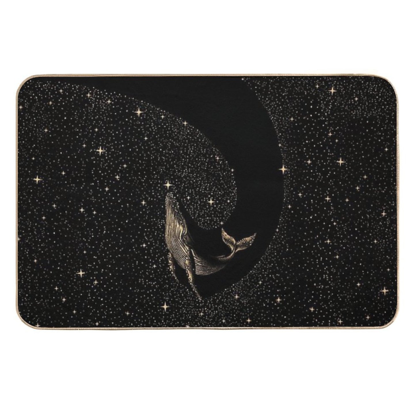 Starry Whale - Dark GOLD Version Odorless Bath Mat