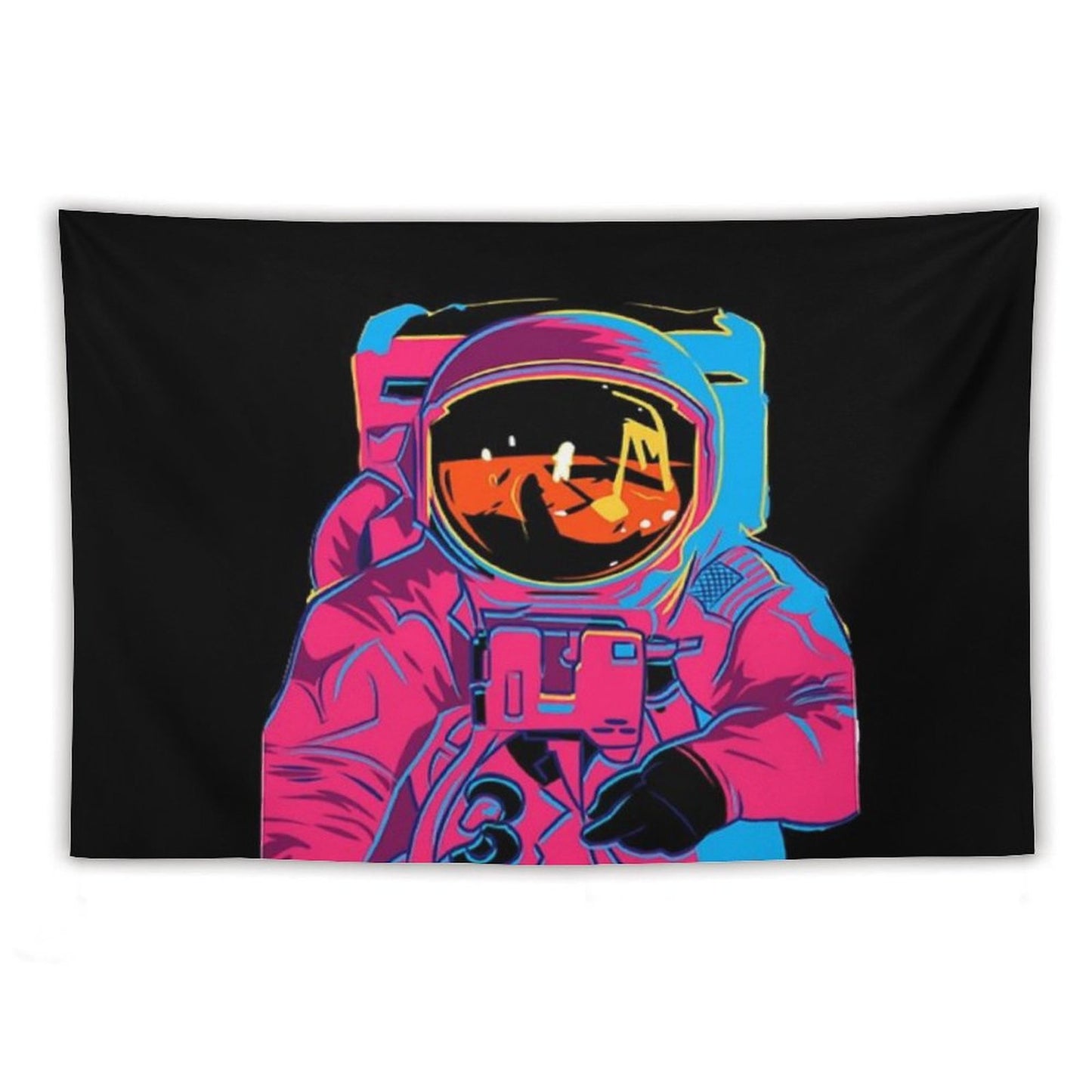 Trippy Rainbow Astronaut Tapestry