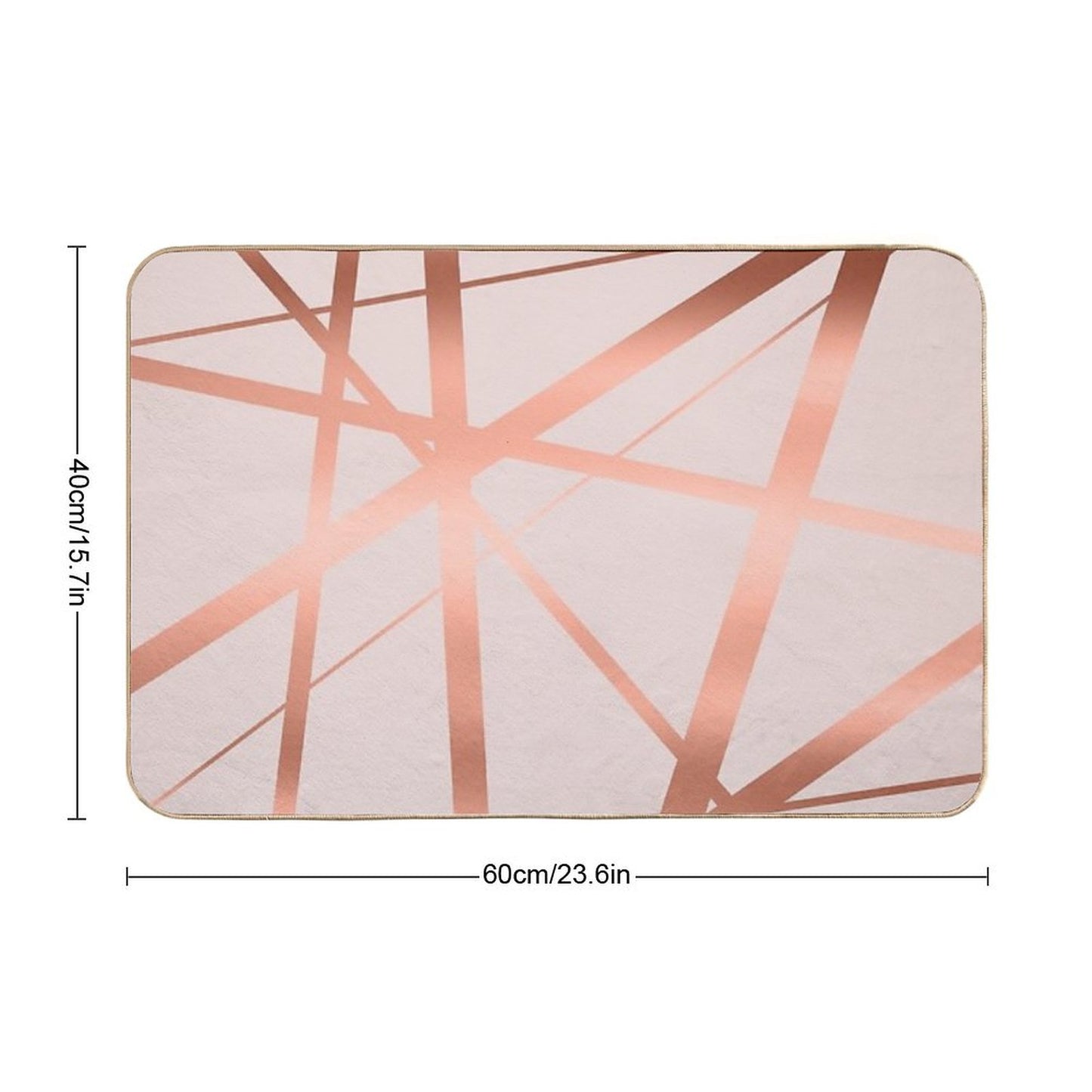 Pink And Copper Luxe Bath Mat