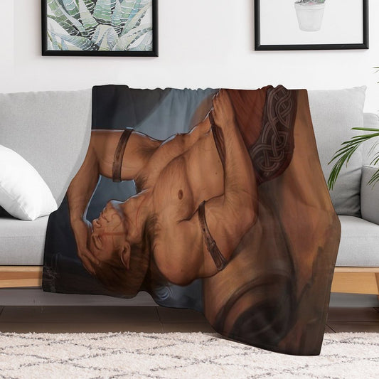 The Archdruid in His Tent Throw Blanket