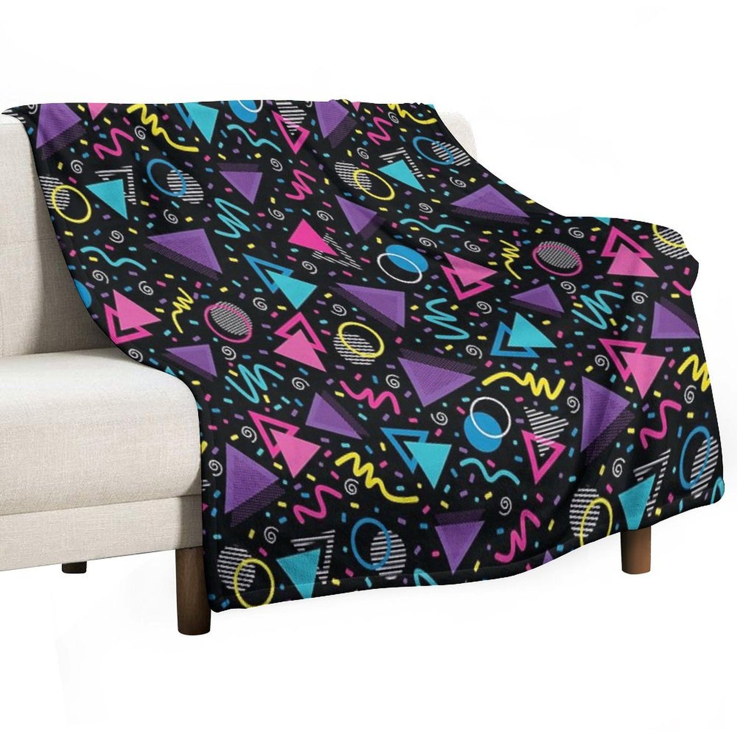 Neon Retro 90S Sprinkle Pattern Throw Blanket