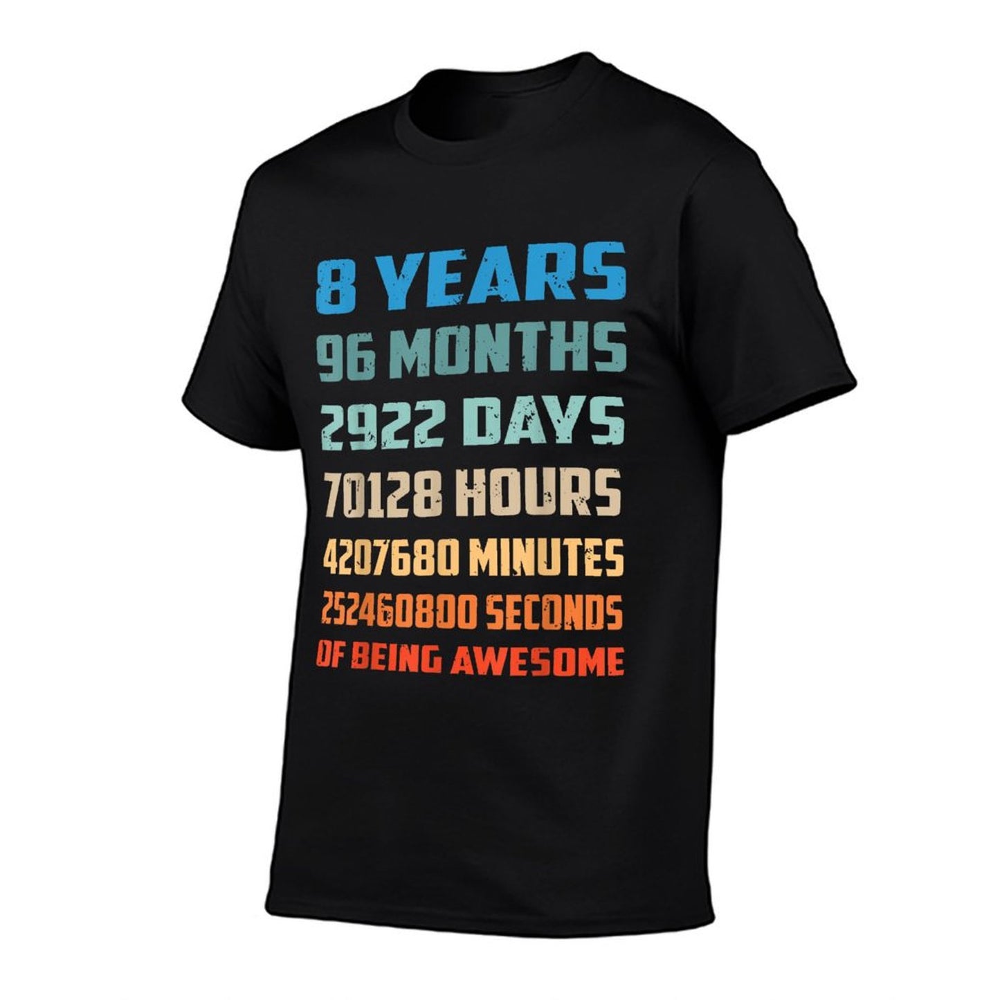 8th Birthday Boy Kids Youth Shirt 8 Years Old Being Awesome T-Shirt
