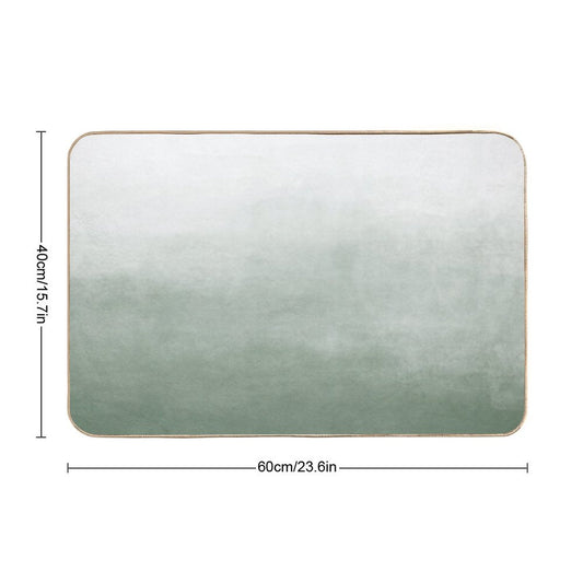 Ombre Paint Color Wash (sage Greenwhite) Bath Mat